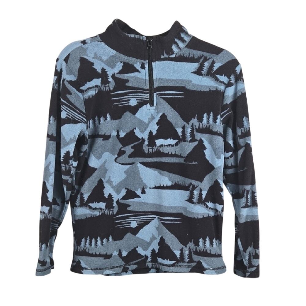 Childrens Place Boys Half-Zip Fleece Pullover Mountain Glacier Blue Size 10/12